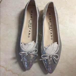 Silver sequins flats